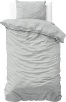 Sleeptime Flanel Jason - Dekbedovertrek - Eenpersoons - 140x200/220 + 1 kussensloop 60x70 - Grijs