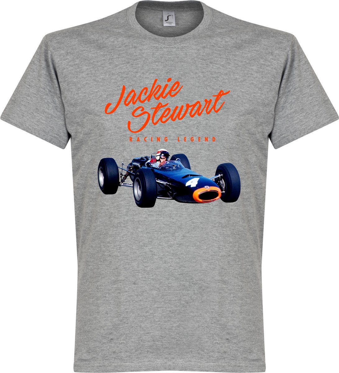 Jackie Stewart Monaco T-Shirt - Grijs - 4XL