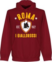 AS Roma Established Hooded Sweater - Bordeaux Rood - Kinderen - 152