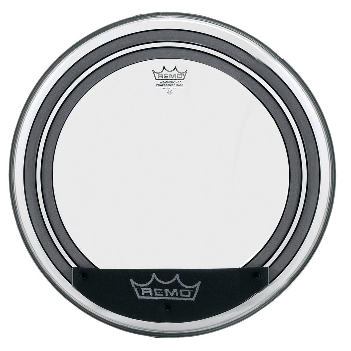 Remo Powersonic 22", clear, basDrum Batter - Bass drumvel