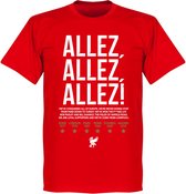 Liverpool Allez Allez Allez T-Shirt - Rood - XXL