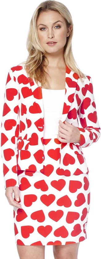 OppoSuits Queen of Hearts - Costume Femme - Rouge - Fête - Taille 36