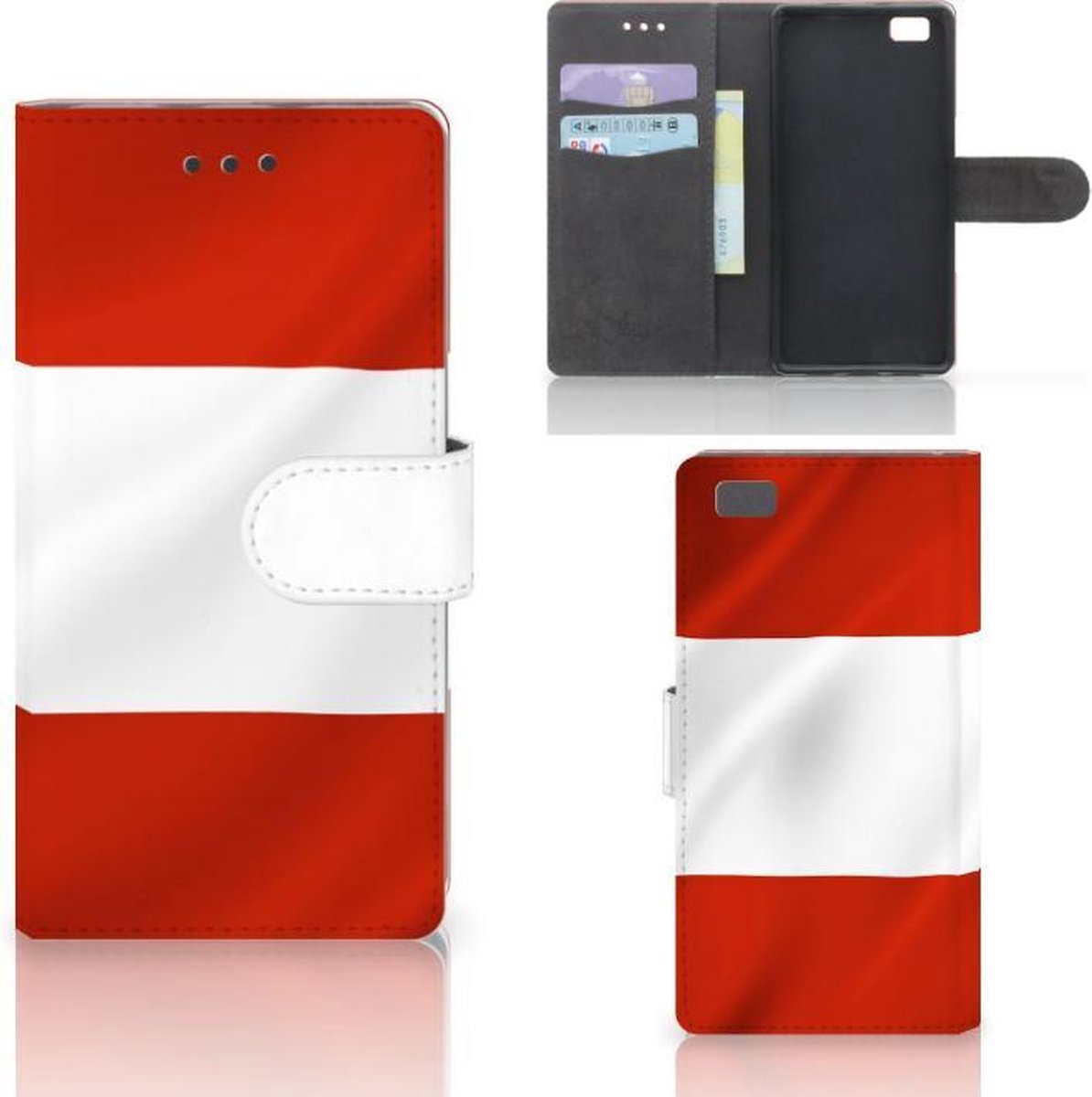 Huawei Ascend P8 Lite Bookstyle Case Oostenrijk