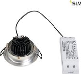 NEW TRIA LED DL ROUND Set, Downlight, alu-brushed,6W,38°, 2700K, incl.driver, retaining springs