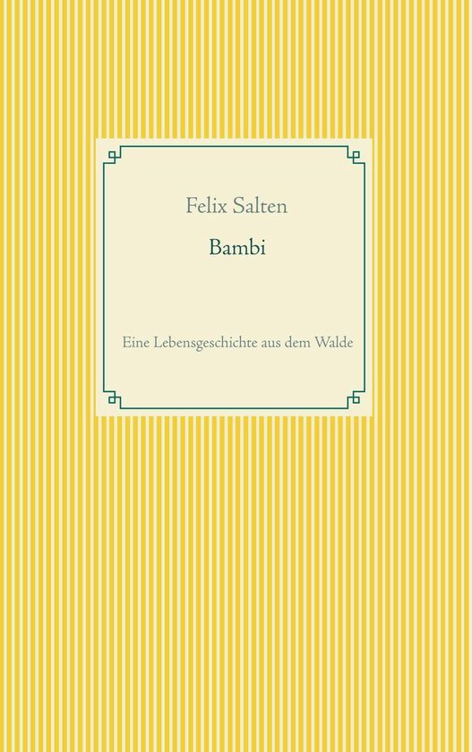 Taschenbuch-Literatur-Klassiker 6 - Bambi - cover