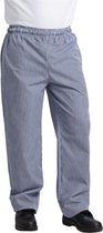 Pantalon de chef unisexe Whites Vegas bleu-blanc à carreaux