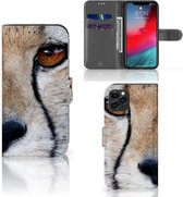 Geschikt voor iPhone 11 Pro Telefoonhoesje met Pasjes Cheetah