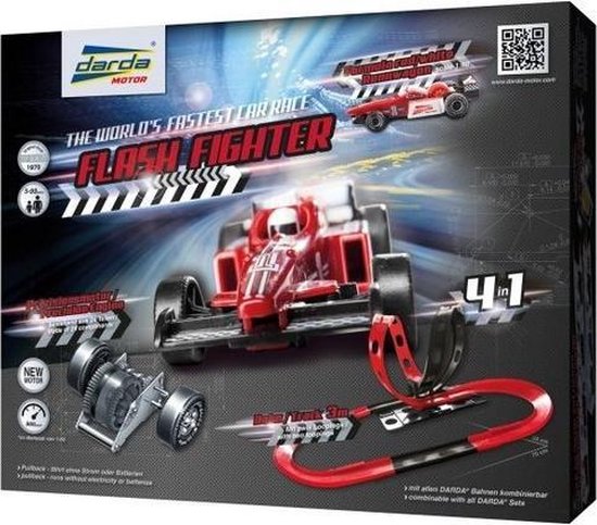 Darda racebaan SET Flash Fighter (3 meter) + extra stop en go motor - Darda