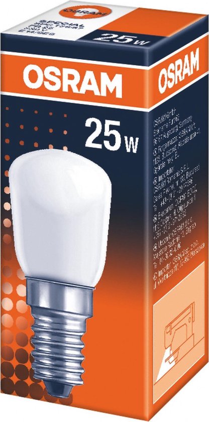 OSRAM Special Koelkastlamp / Afzuigkap Lamp Gloeilamp T26 - 25W E14 Geel  Licht | Dimbaar | bol.com