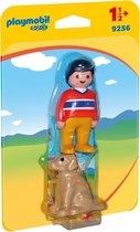 PLAYMOBIL 1.2.3 Man met hond  - 9256