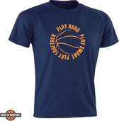 Play Hard,  Play Smart, Play Together T-shirt – marineblauw – XXS