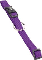Nobby Halsband Classic - Hond - 20 tot 35 cm lang - 1 cm breed - Paars