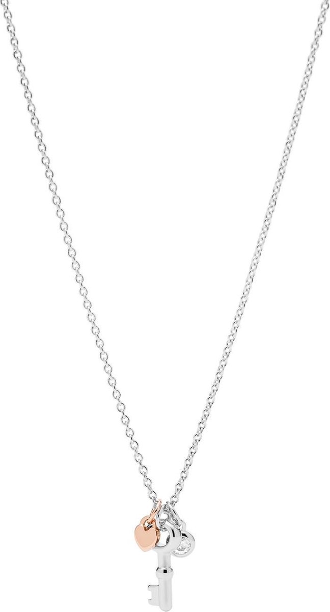 Fossil 925 Sterling Zilveren Collier (Lengte: 45.00 cm) - Roségoud,Zilver