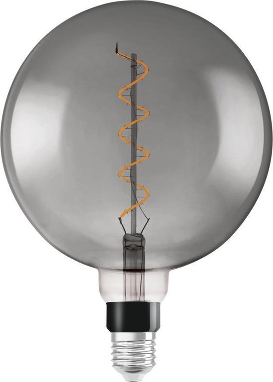 Osram Vintage 1906 LED E27 Globe 5W 818 Filament Noir | Extra Blanc Chaud - Remplace 12W