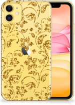 Geschikt voor iPhone 11 TPU Case Gouden Bloemen