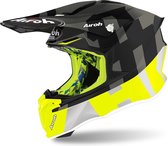 Airoh Twist 2.0 Frame Geel Anthracite Mat Crosshelm - Motorhelm - Maat M