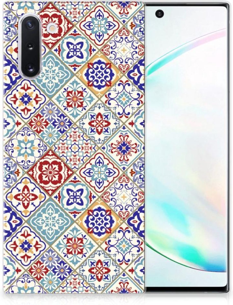 Samsung Galaxy Note 10 TPU Siliconen Hoesje Tiles Color