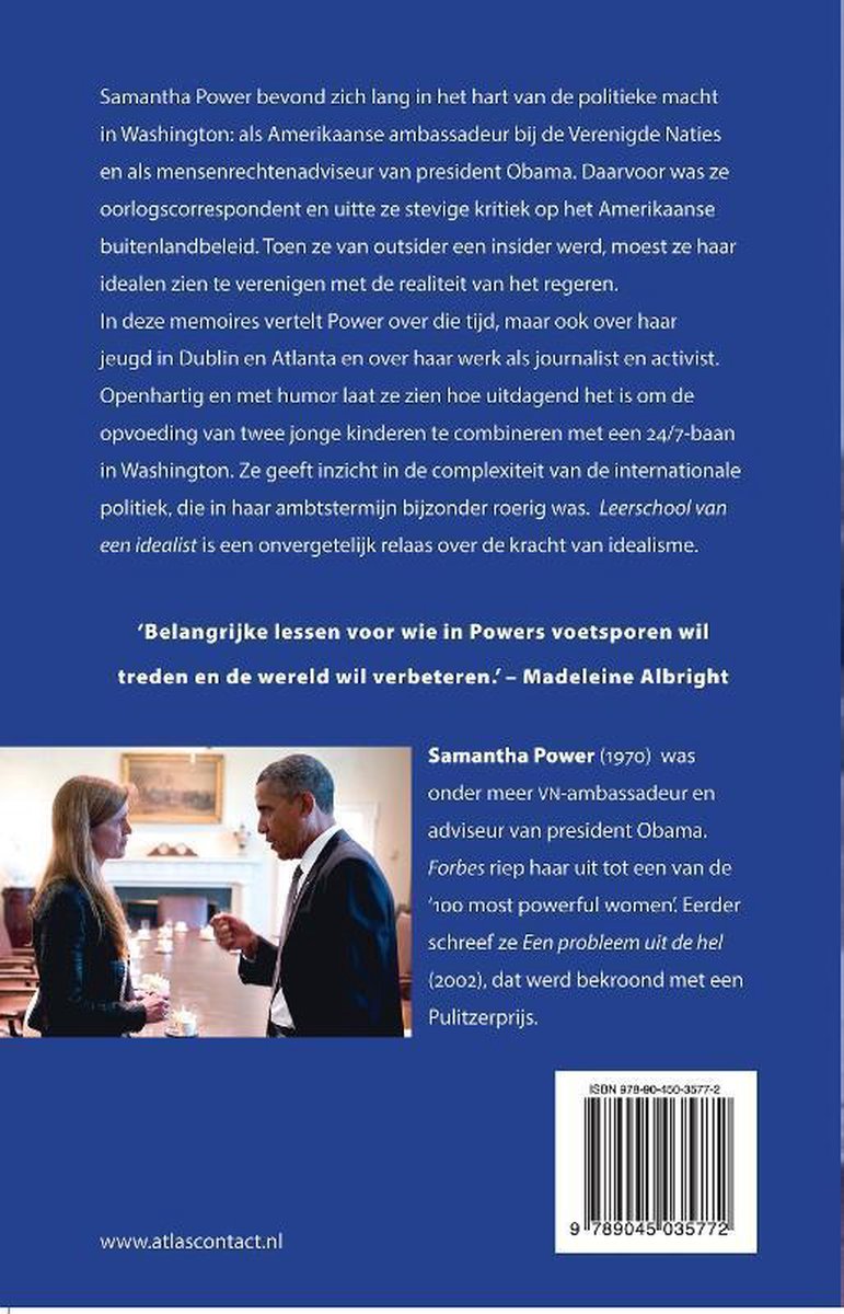 Leerschool van een idealist - back cover
