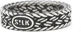 SILK Jewellery - Zilveren Ring - Mesh - 152.19 - Maat 19