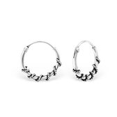 Bali zilver oorringen met spiraal 12mm | Bali oxi spiral oorbellen voor dames | Zilverana | Sterling 925 Silver (Echt zilver)