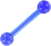 Acryl Barbell Blauw 2.4 MM ©LMPiercings