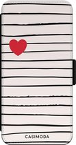iPhone XR bookcase leer hoesje hoesje - Heart stripes
