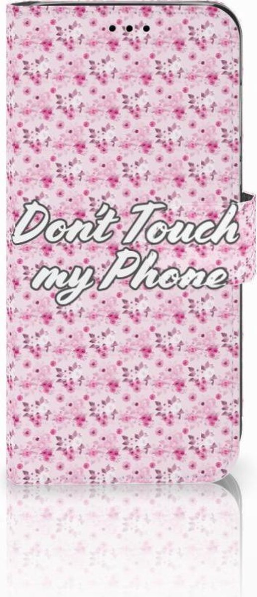 Huawei P20 Lite Portemonnee Hoesje Flowers Pink DTMP