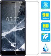 2 Stuks Screenprotector Tempered Glass Glazen Gehard Screen Protector 2.5D 9H (0.3mm) - Geschikt Voor: Nokia 5.1