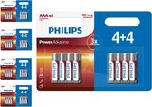 40 Stuks (5 blisters a 8st) - AAA R3 Philips Power Alkaline