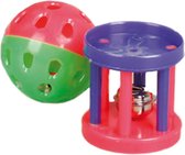 Boule et bobine pour chat Flamingo - Multicolore - 4 x 4 x 4 cm