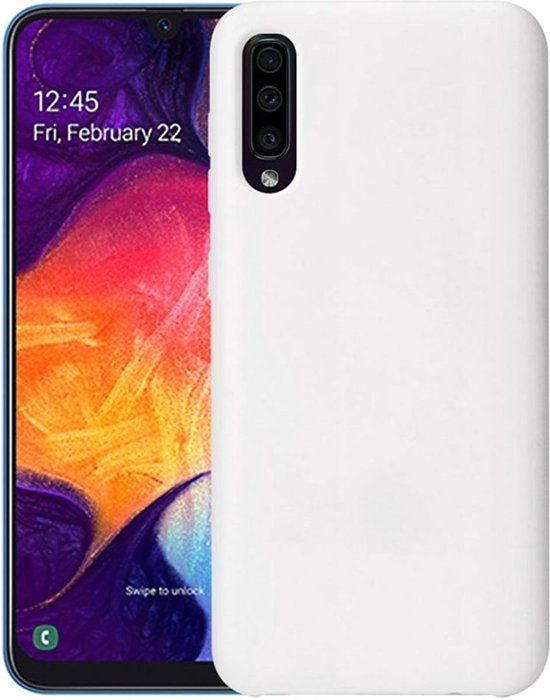 Samsung Galaxy A50 Hoesje Siliconen Hoes Cover Case Wit | bol.com