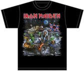 Iron Maiden Heren Tshirt -L- Knebworth Moon Buggy Zwart