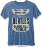 The Beatles Heren Tshirt -2XL- Carnegie Hall Blauw