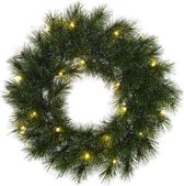 Black Box Trees Glendon Kerstkrans met LED Verlichting - Ø35 cm - Groen