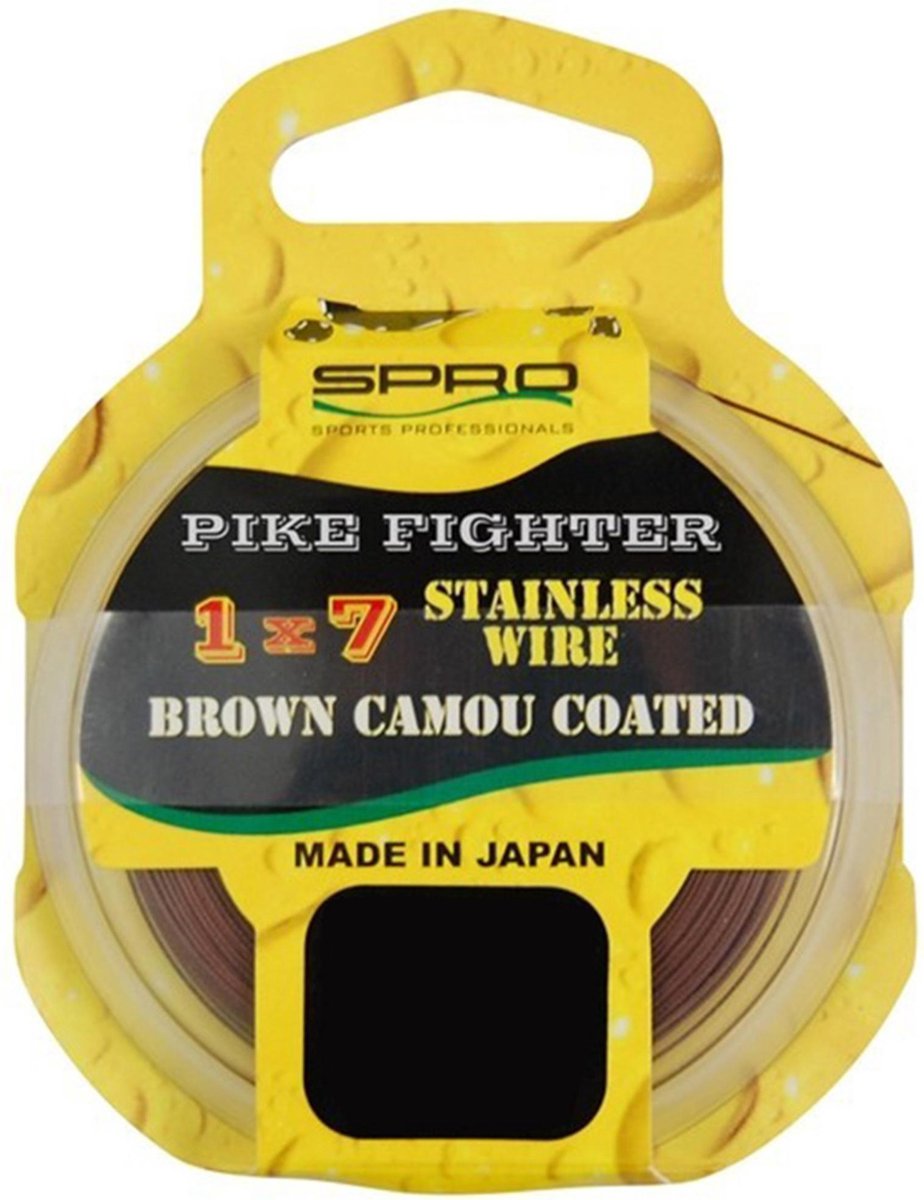 Spro - 1x7 Brown Coated Wire | Onderlijnmateriaal | 20m | 40lb - Bruin