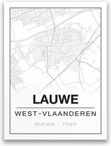 Poster/plattegrond LAUWE - A4