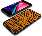 Softcase voor iphone 7 - iPhone 8 - Bruine zebraprint