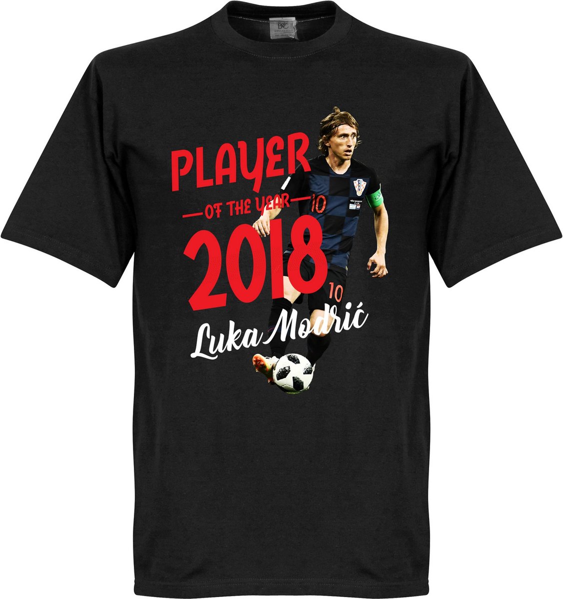 Modric Voetballer van het jaar 2018 T-Shirt - Zwart - XL