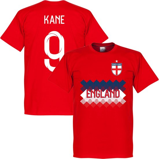 Engeland Kane 9 Team T-Shirt - Rood - XS