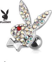 Helix piercing PLAYBOY bunny strass