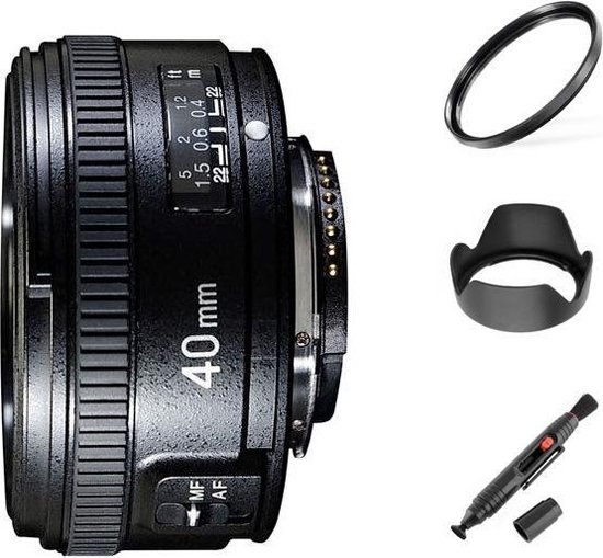 Yongnuo 40mm F2.8 autofocus lens Nikon F DSLR camera met gratis 58mm  uv-filter,... | bol.com