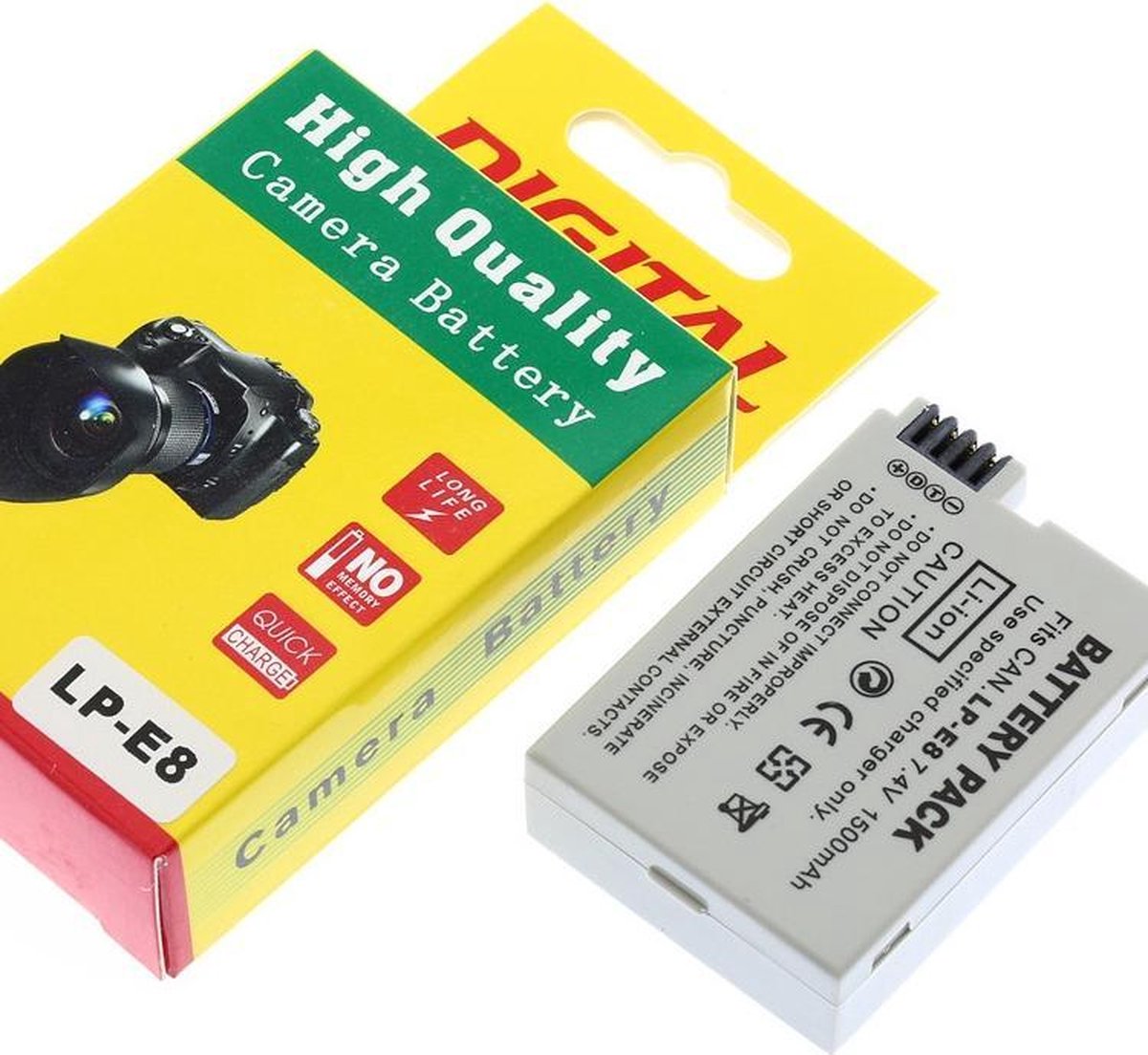 Camera Batterij Accu LP-E8 1500mAh Canon 600D 650D 700D - Merkloos