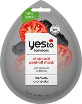 Yes To Tomatoes - Charcoal Peel-Off Mask - Tube Face Mask - VEGAN - Blemish Prone Skin - Acne-Gevoelige Huid - Gezichtsverzorging - Deep Cleansing - Blackhead Remover - Poriën Verkleinen Black Mask - 59 ml