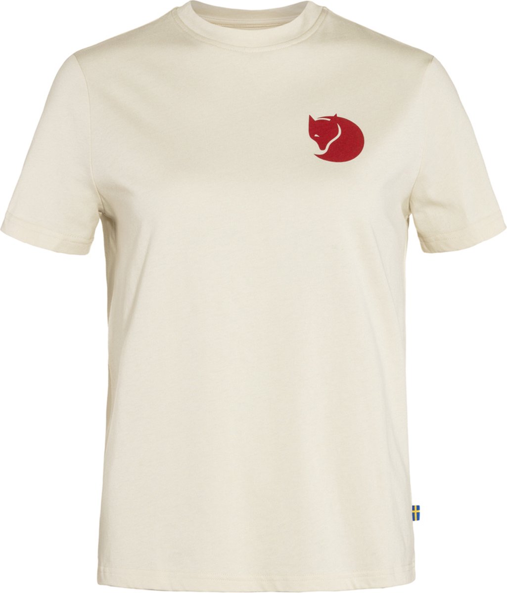 FJALLRAVEN Fox boxy logo t-shirt w chalk wht 42 Wit