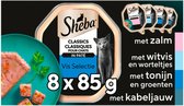 Sheba Adult Kattenvoer Classic Paté Natvoer Vis Kuipjes 8 x 85 gr