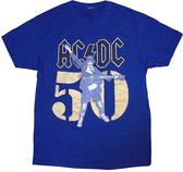AC/ DC - T-shirt Homme Gold Fifty - XL - Blauw
