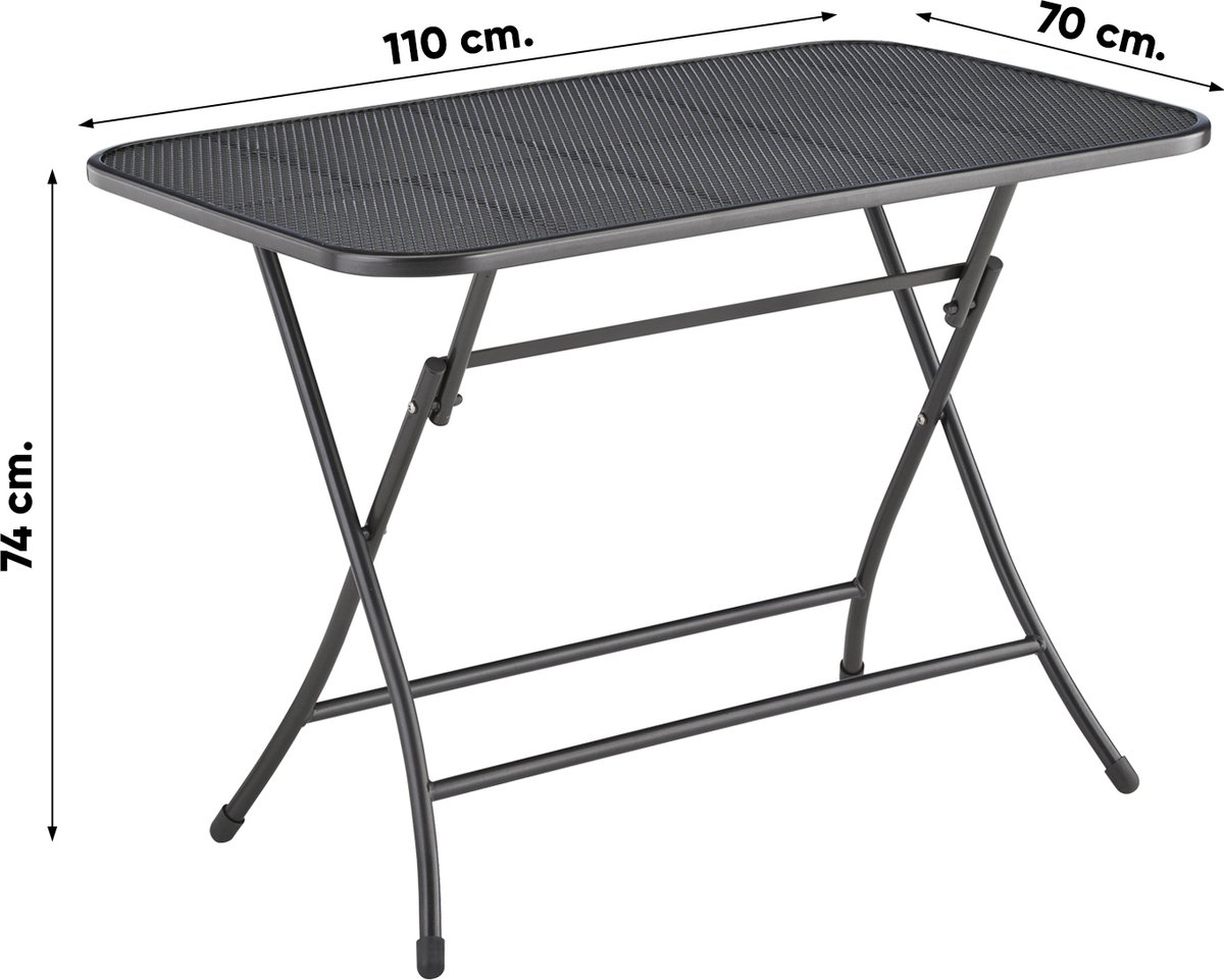 Kettler Inklapbare tuintafel strekmetaal - 110x70 cm