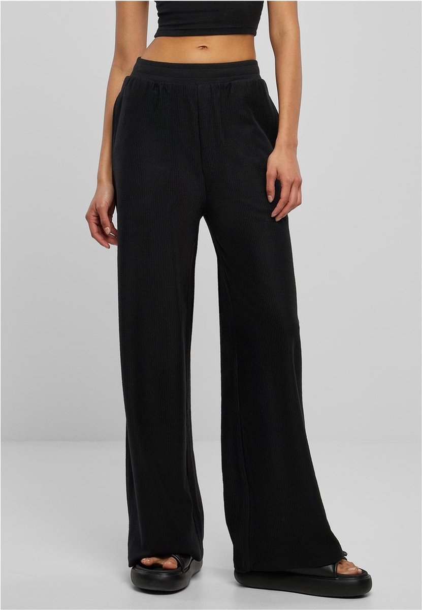 Urban Classics Straight Rib Terry Wijde broek 5XL Zwart