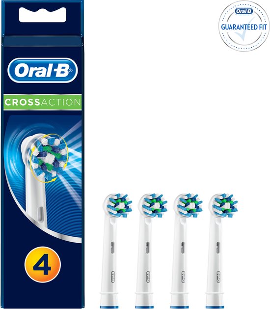 Oral-B CrossAction - Opzetborstels - 4 stuks