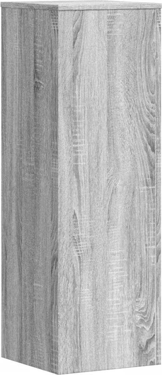 VidaXL Plantenstandaard 33x33x100 cm bewerkt hout grijs sonoma eiken